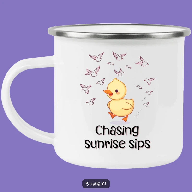 Funny Duckling Camping Mug - Durable Follower Enamel Cup, Great Funny Gift