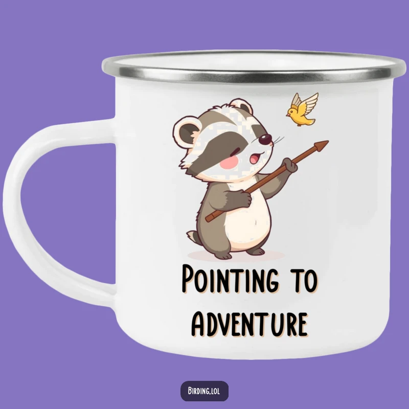 Funny Badger Camping Mug - Durable Nature Enamel Cup, Great Funny Gift