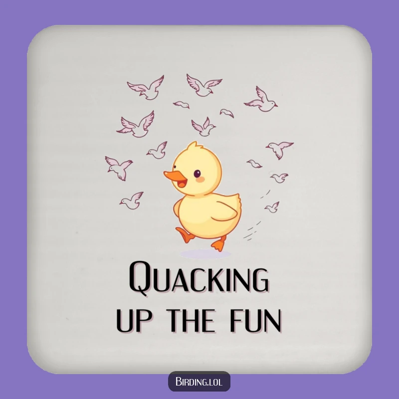 Funny Duckling Coaster - Protect Surfaces with Cute Humor, Gift Set