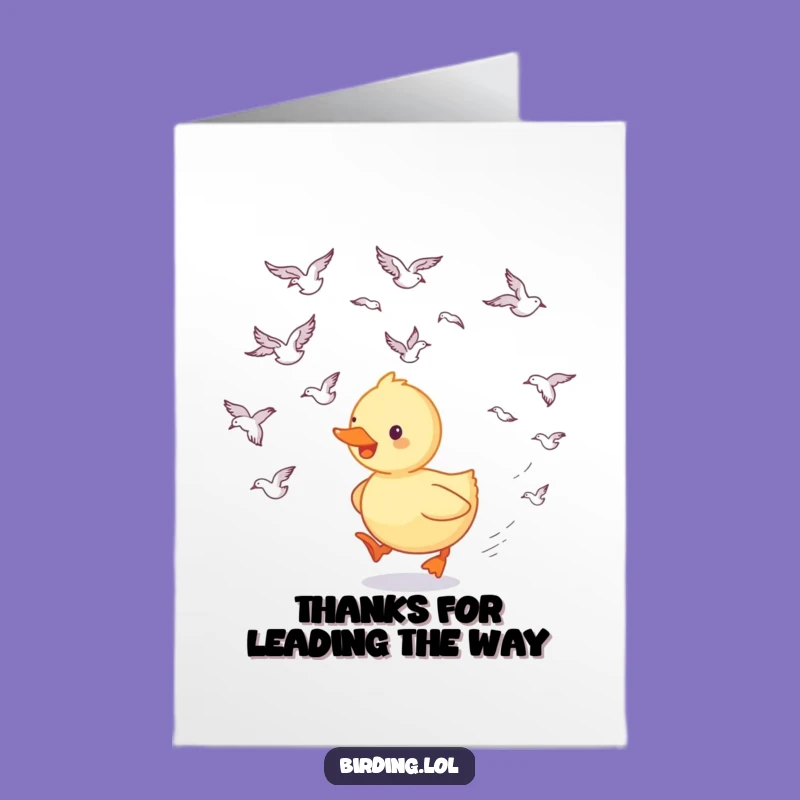 Free Printable Thank You Card: Duckling's Journey Funny Downloadable Gift