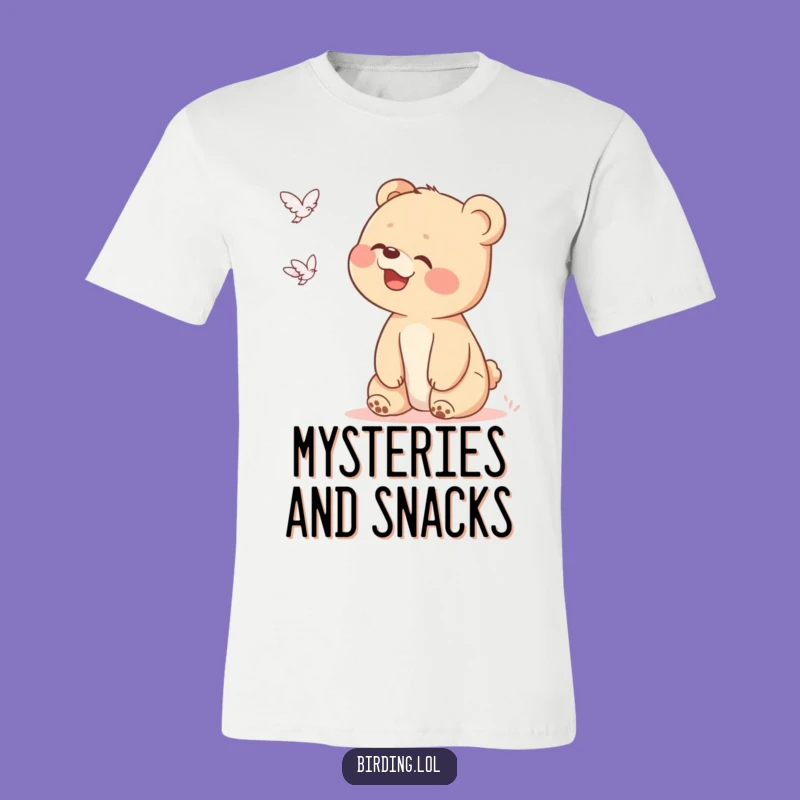Funny Bear Cub UFO T-Shirt: Giggling Sky Watcher Tee for Dreamers