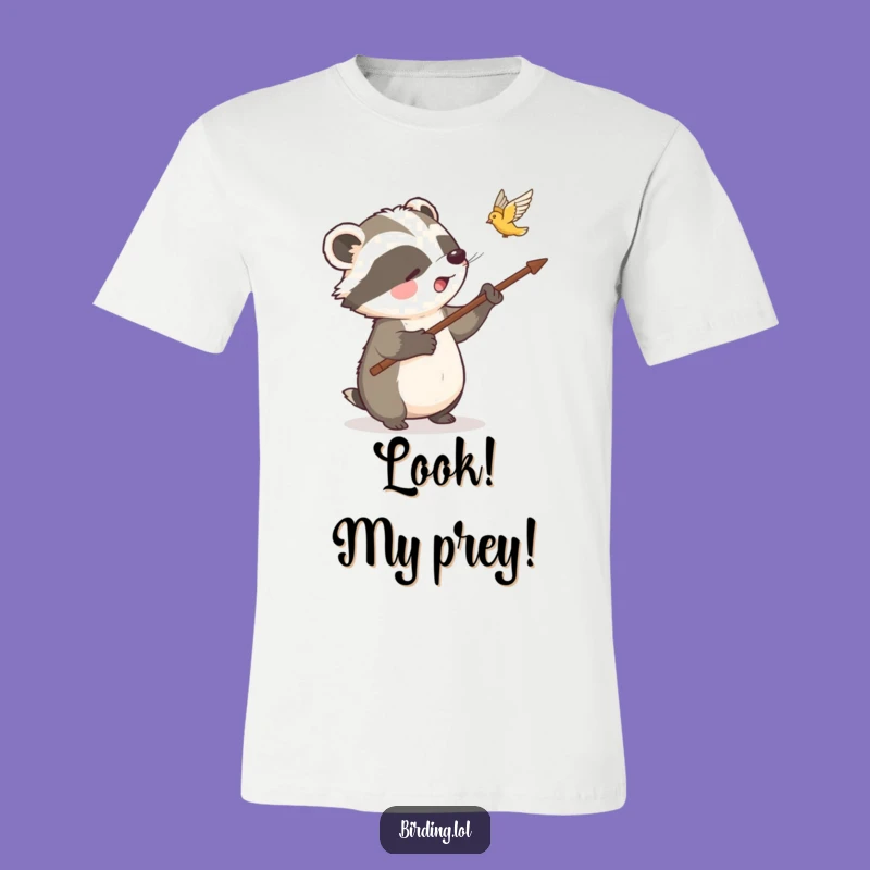 Funny Badger T-Shirt - Nature Explorer Tee, Hilarious Bird Spotter Gift